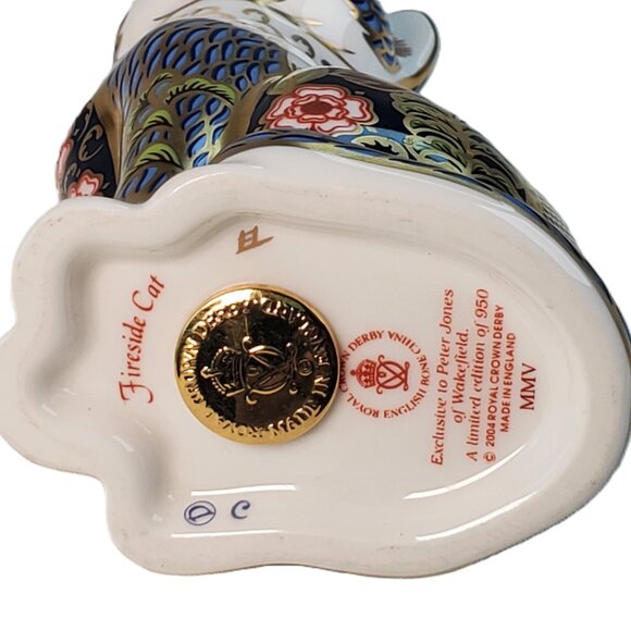 Royal Crown Derby “Fireside Cat” Paperweight Imari Figurine - Picture 6 of 11